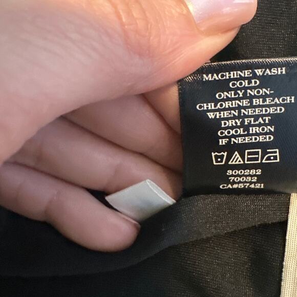 Ann Taylor black white print 3/4 sleeves tunic blouse size Small - Picture 4 of 13